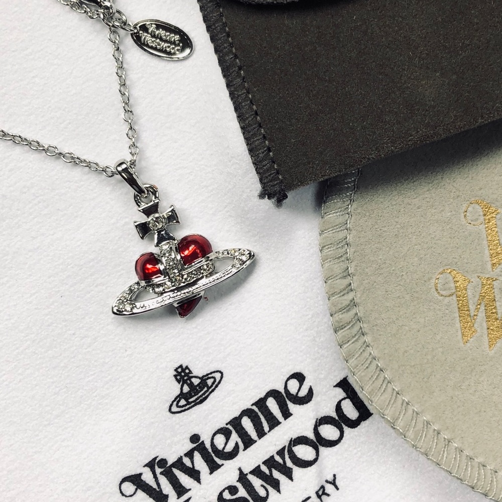 Vivienne Westwood heart orbit necklace